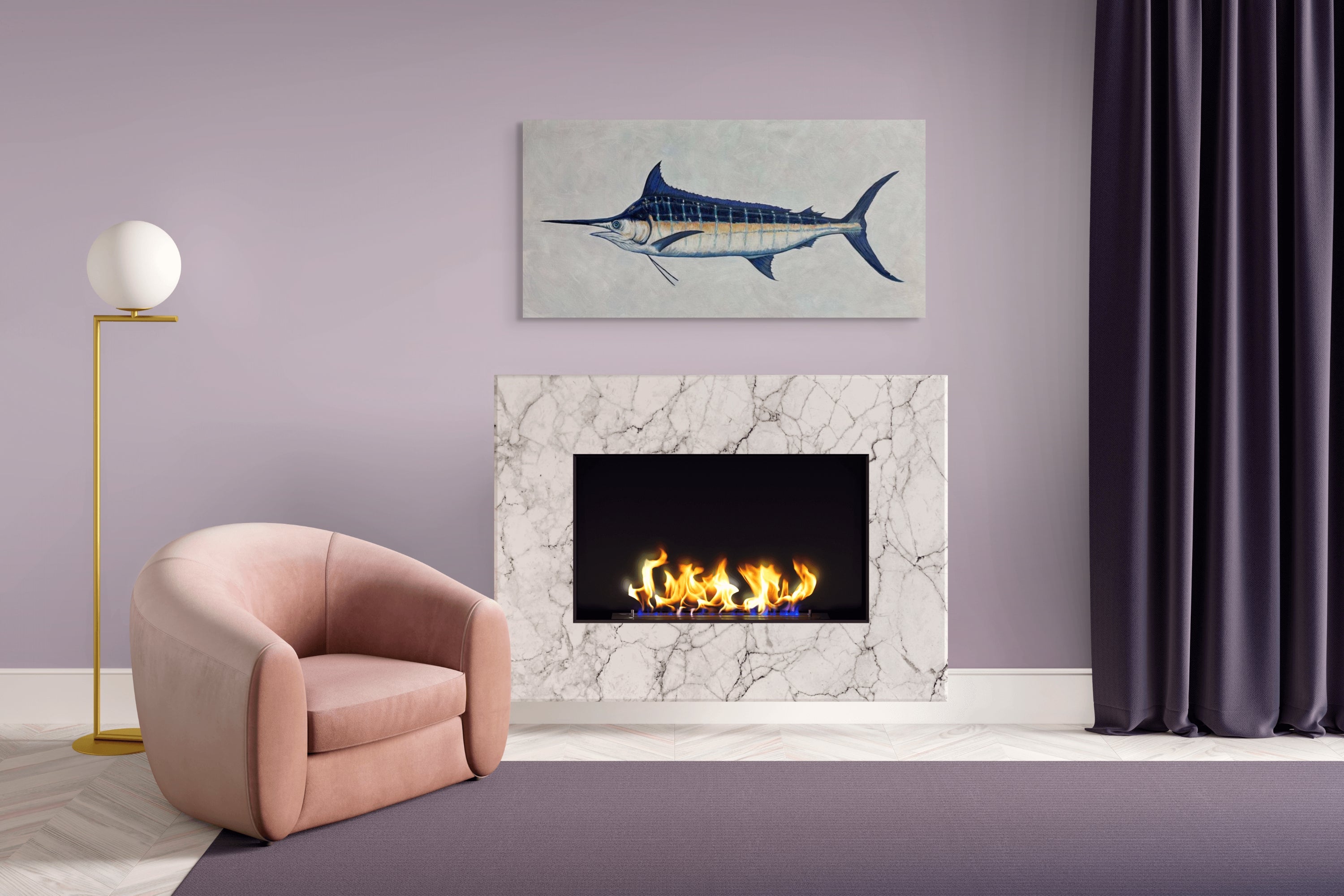 The Majestic Blue Marlin (36X18)